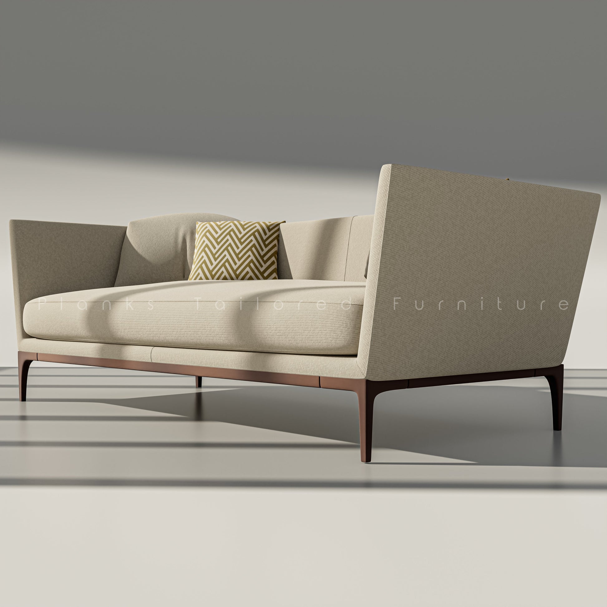 Alice - PlanksTailoredFurniture - Sofa - Alice - PlanksTailoredFurniture - Sofa - Alice is a modern sofa with a sleek looking fabric upholstery and solid wood base. This stylish piece of furniture will add a touch of elegance to any room. Its high-quality materials promise to keep it looking great for years to come. - -3 seater - - -3 seater - -